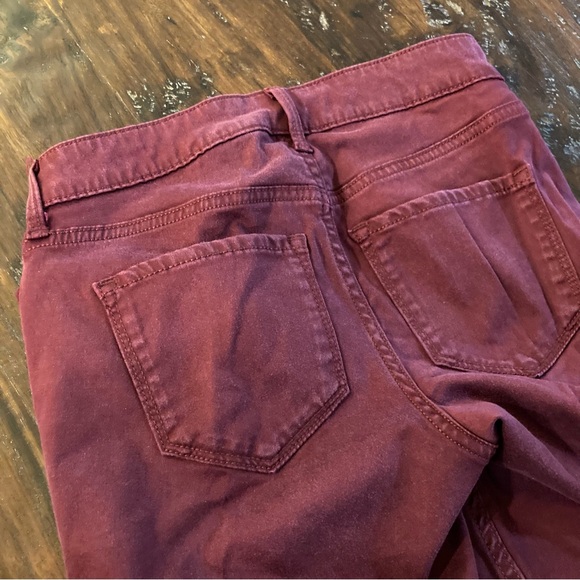 Maroon Skinny Jeans Cargo Pockets Old Navy Jeggings Size 2 - Picture 3 of 7